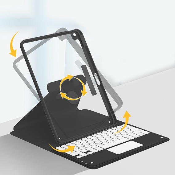 Чохол + клавіатура iPad 7/8/9 10.2 2021 / 2019 / 2020, Touchpad Pen Slot, чорний
