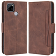 Футляр з клапаном для Oppo A15 / A15S, Card Slot, коричневий