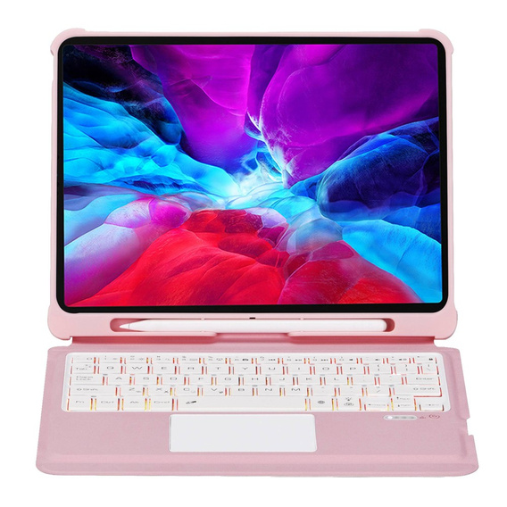 Чохол + клавіатура iPad Air 4 / 5 2020 / 2022 10.9, TouchPad, рожевий rose gold