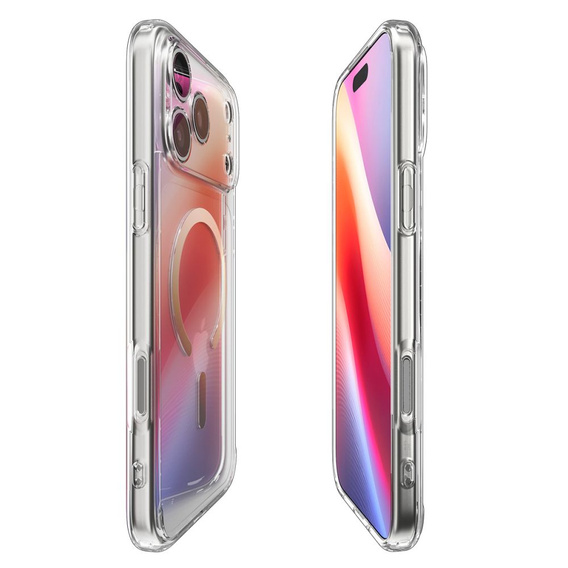 Чехол Spigen для iPhone 17 Pro, Ultra Hybrid MagSafe, прозрачный / золотой