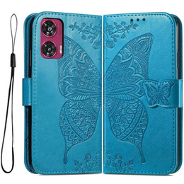 Откидной чехол для Motorola Edge 50 Fusion 5G, Butterfly, синий