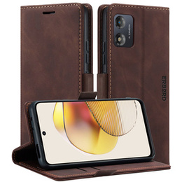 Чохол для Motorola Moto G73, ERBORD Vintage, гаманець з клапаном, кава