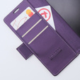 Чохол для Samsung Galaxy Z Fold 5 5G, ERBORD Glossy Litchi, гаманець з клапаном, фіолетовий