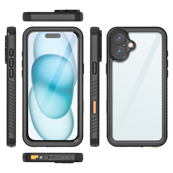 Водонепроникний чохол IP68 для iPhone 16 Plus, чорний