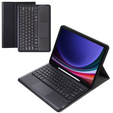 Чохол + клавіатура Samsung Galaxy Tab S9+, Leather Pen Slot TouchPad, чорний