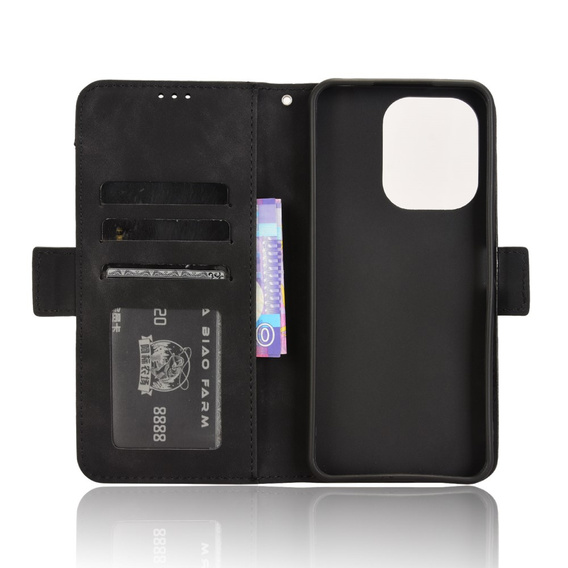 Откидной чехол для Xiaomi Redmi 13, Card Slot, чёрный