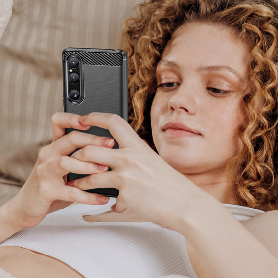 Чoхол до Sony Xperia 1 V, Carbon, чорний