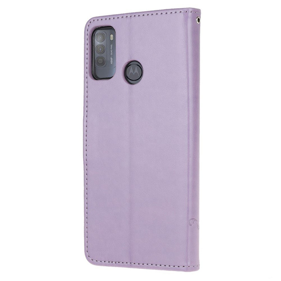 Откидной чехол для Motorola Moto G50, Butterfly, фиолетовый