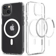 Чехол MagSafe Spigen для iPhone 13 Mini, Ultra Hybrid, белый + 9H закаленное стекло