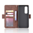 Футляр з клапаном для Xiaomi Mi Note 10 Lite, Card Slot, коричневий