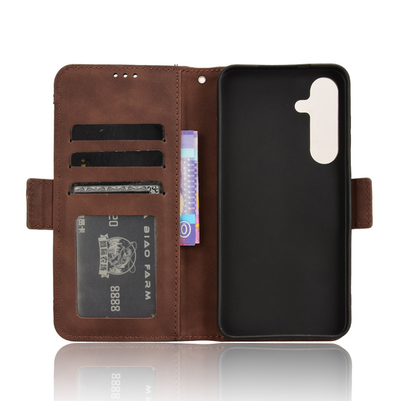 Откидной чехол для Samsung Galaxy S25 FE, Card Slot, коричневый