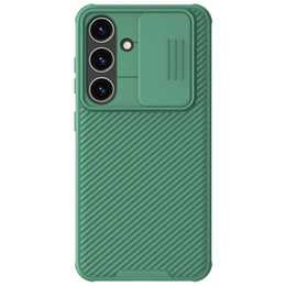 Чехол NILLKIN для Samsung Galaxy S24, силиконовый чехол CamShield для MagSafe, зелёный