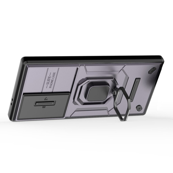 Чехол для Samsung Galaxy S24 Ultra, KickStand Camera Lens, фиолетовый