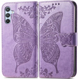 Откидной чехол для Samsung Galaxy A36, Butterfly, фиолетовый