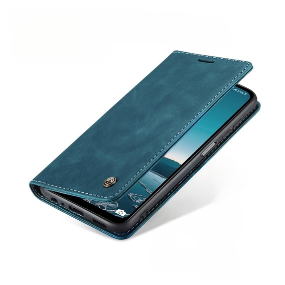Чехол CASEME для Samsung Galaxy M33 5G, Leather Wallet Case, синий