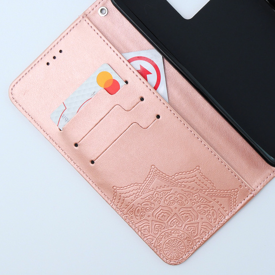 Чохол-книжка для Xiaomi 13T / 13T Pro, Mandala, рожевий rose gold