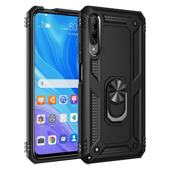 Бронированный Чехол до Huawei P Smart Pro, Nox Case Ring, чёрный