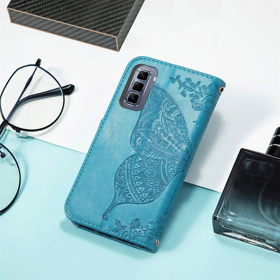 Чохол-книжка для Infinix Hot 50 Pro 4G, Butterfly, м'яти