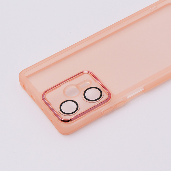 Чoхол до Xiaomi Poco F5, Fusion Hybrid, прозорий / рожевий