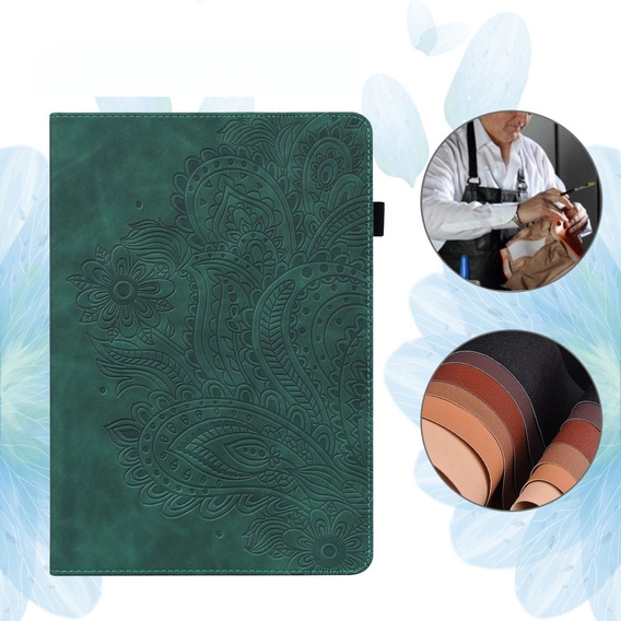 чехол-крышка для Xiaomi Redmi Pad SE 11", flower, зелёный