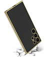 Чoхол до Samsung Galaxy S24 Ultra, GKK Leather, carbon чорний
