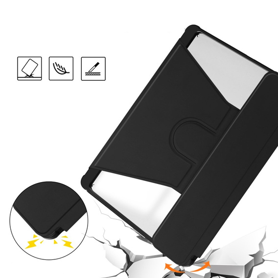 Чехол клавиатура для Samsung Galaxy Tab S10 Lite / S10 FE / S9 FE, Rotary 360° Leather, чёрный