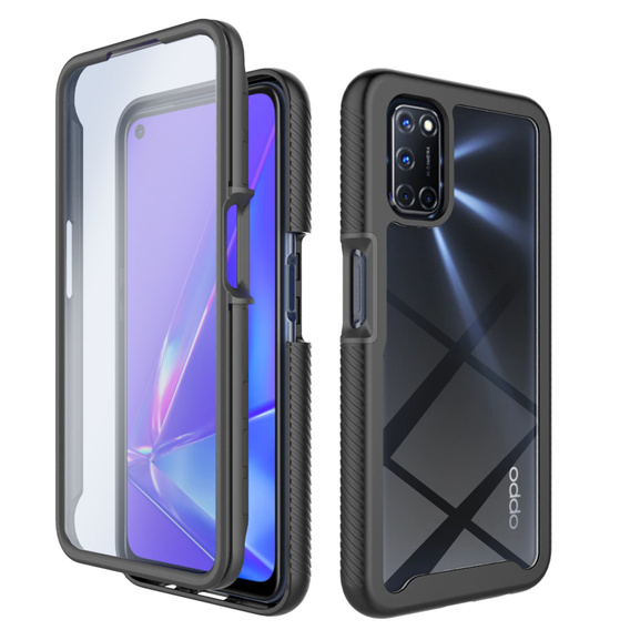 Чoхол Shockproof до OPPO A52/A72/A92, із захисним екраном, м'яти