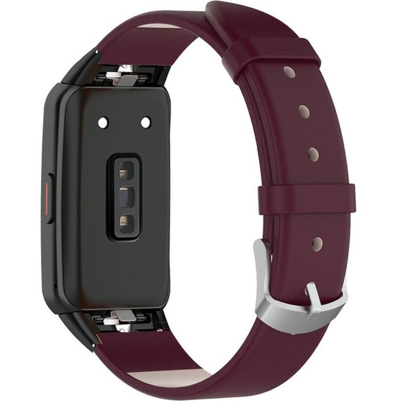 Шкіряний ремінець для годинника Huawei Band 6, Dark Red