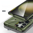 Чохол для Samsung Galaxy S24 Ultra, броньований з підставкою та ручкою, зелений
