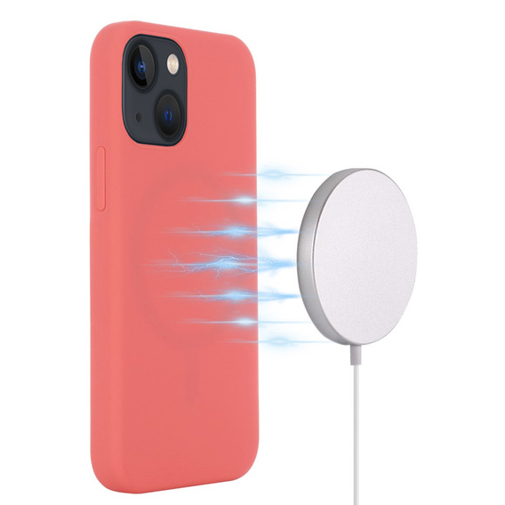 Чехол до iPhone 13, Silicone MagSafe, розовый