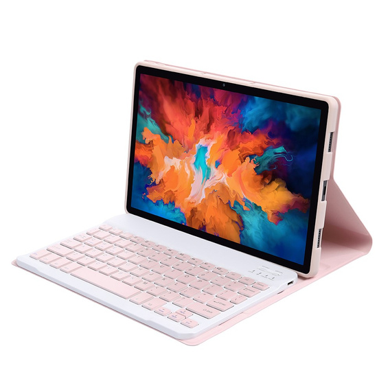 Чехол + клавиатура Lenovo Tab P11 J606F / P11 5G J607Z, розовый rose gold