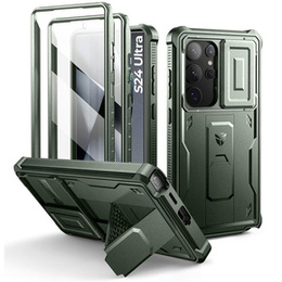 Бронированный чехол для Samsung Galaxy S24 Ultra, Dexnor Full Body (Two Frames), зелёный