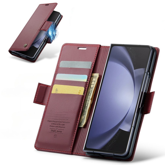 CASE фліп-чохол для Samsung Galaxy Z Fold6 5G, Litchi Wallet, червоний