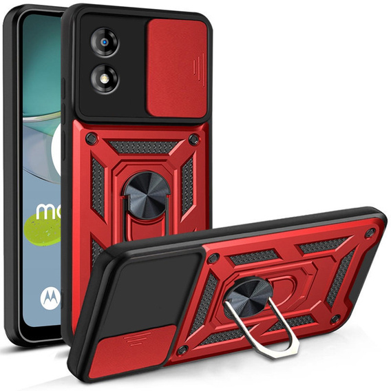 Чехол NOX Camera Slide Motorola Moto E13, CamShield Slide, красный