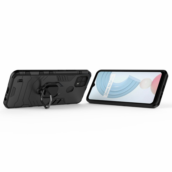 Чoхол до Realme C21, Kickstand Ring, чорний