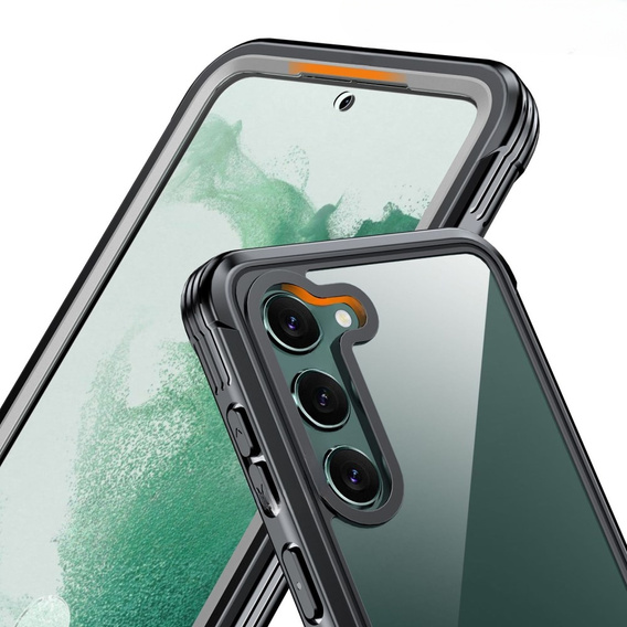 Чoхол Shockproof до Samsung Galaxy S22, із захисним екраном, чорний