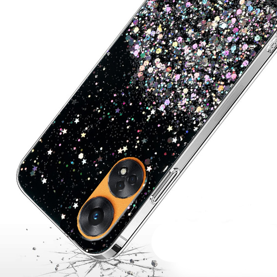 Чoхол до Oppo Reno8 T, Glittery, чорний