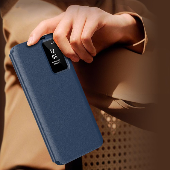 Флип-кейс для Samsung Galaxy S25 Ultra, Smart View Wallet, синий