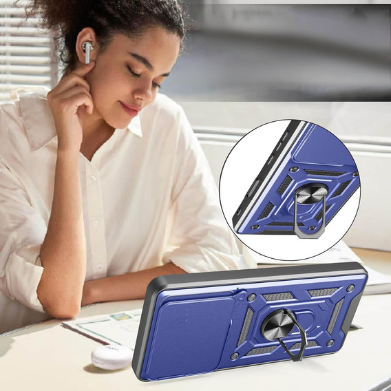Чехол NOX Camera Slide Honor 400 Lite, CamShield Slide, синий