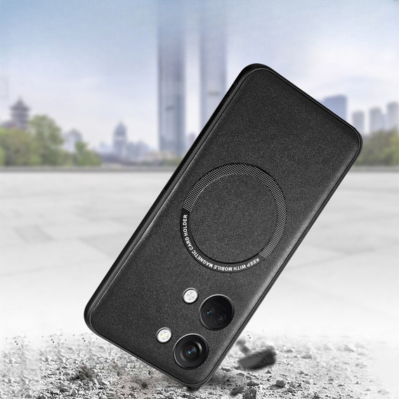 Чехол до OnePlus Nord 3 5G, Leather Hybrid MagSafe, чёрный
