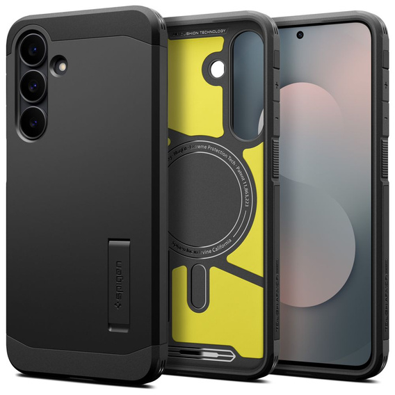 Spigen Tough Armor Mag – бронированный чехол с кольцом MagSafe для Samsung Galaxy S25 FE