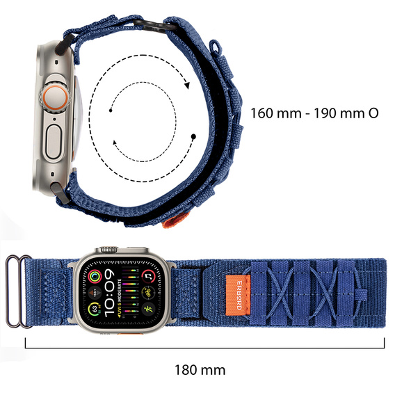 Нейлоновый ремешок ERBORD Runner для Apple Watch 1/2/3/4/5/6/7/8/9/SE/ULTRA/ULTRA 2 42/44/45/49MM