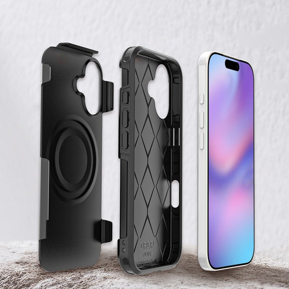 Чехол MagForce для iPhone 17, для MagSafe, бронированный, черный