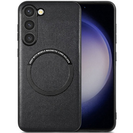 Чехол до Samsung Galaxy S23, Leather Hybrid MagSafe, чёрный