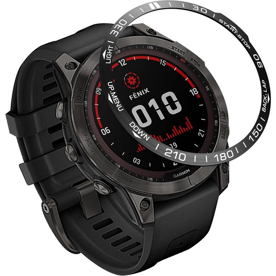 Накладка на безель для Garmin Fenix 7X, Black/White