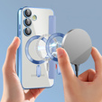 Откидной чехол для Samsung Galaxy S25 FE, RFID Wallet MagSafe CamShield, синий