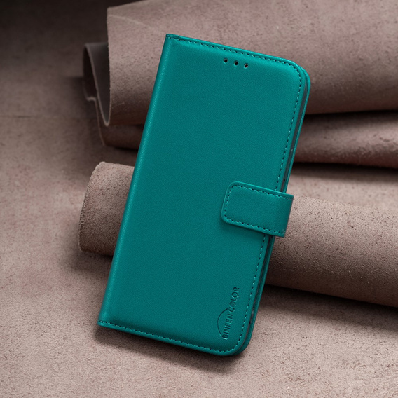 Чохол-книжка для Samsung Galaxy S23 FE, BINFEN Wallet, зелений + скло 9H