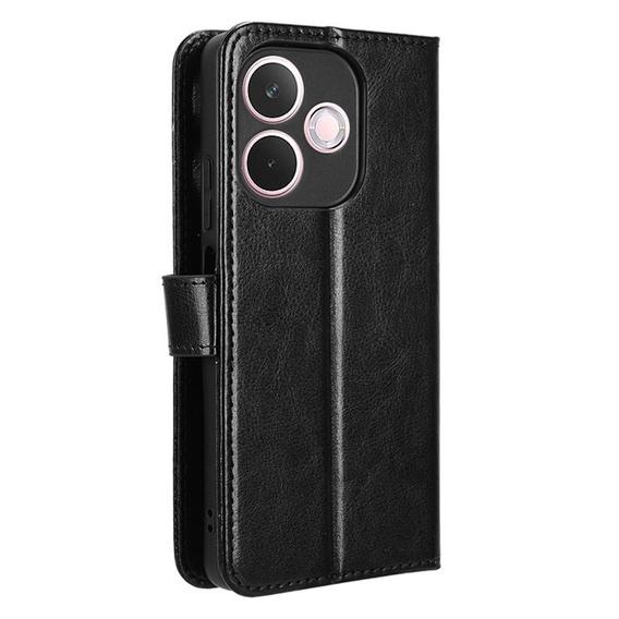 Футляр з клапаном для Oppo A5 Pro 5G, Crazy Horse Wallet, чорний