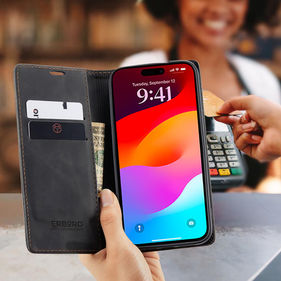 ERBORD Вінтажний чохол-гаманець з клапаном для iPhone 17 Pro Max