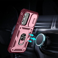 Чехол NOX Camera Slide Samsung Galaxy A54 5G, CamShield Slide, розовый / бордовый